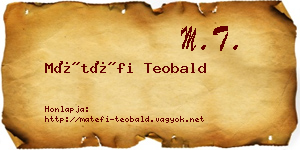 Mátéfi Teobald névjegykártya